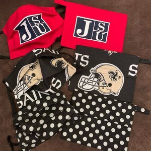 Hand sewn face mask & face mask pouches